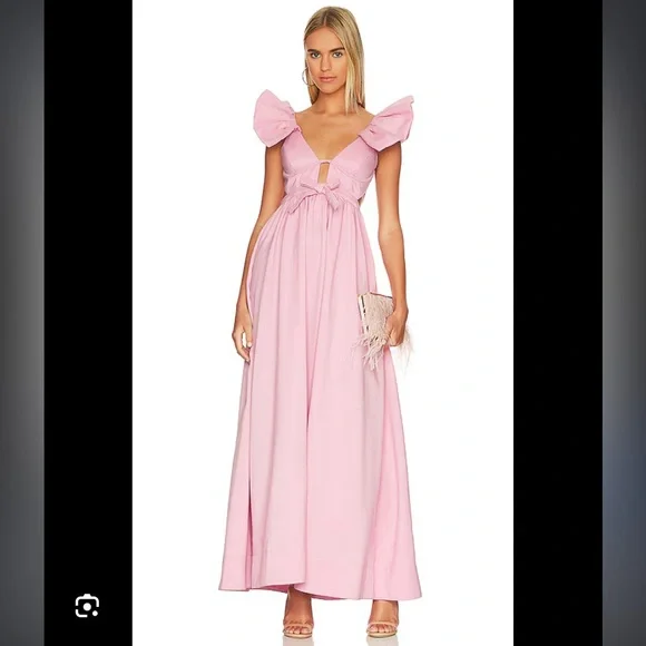 strapless open back dress Amandine Midi Dress